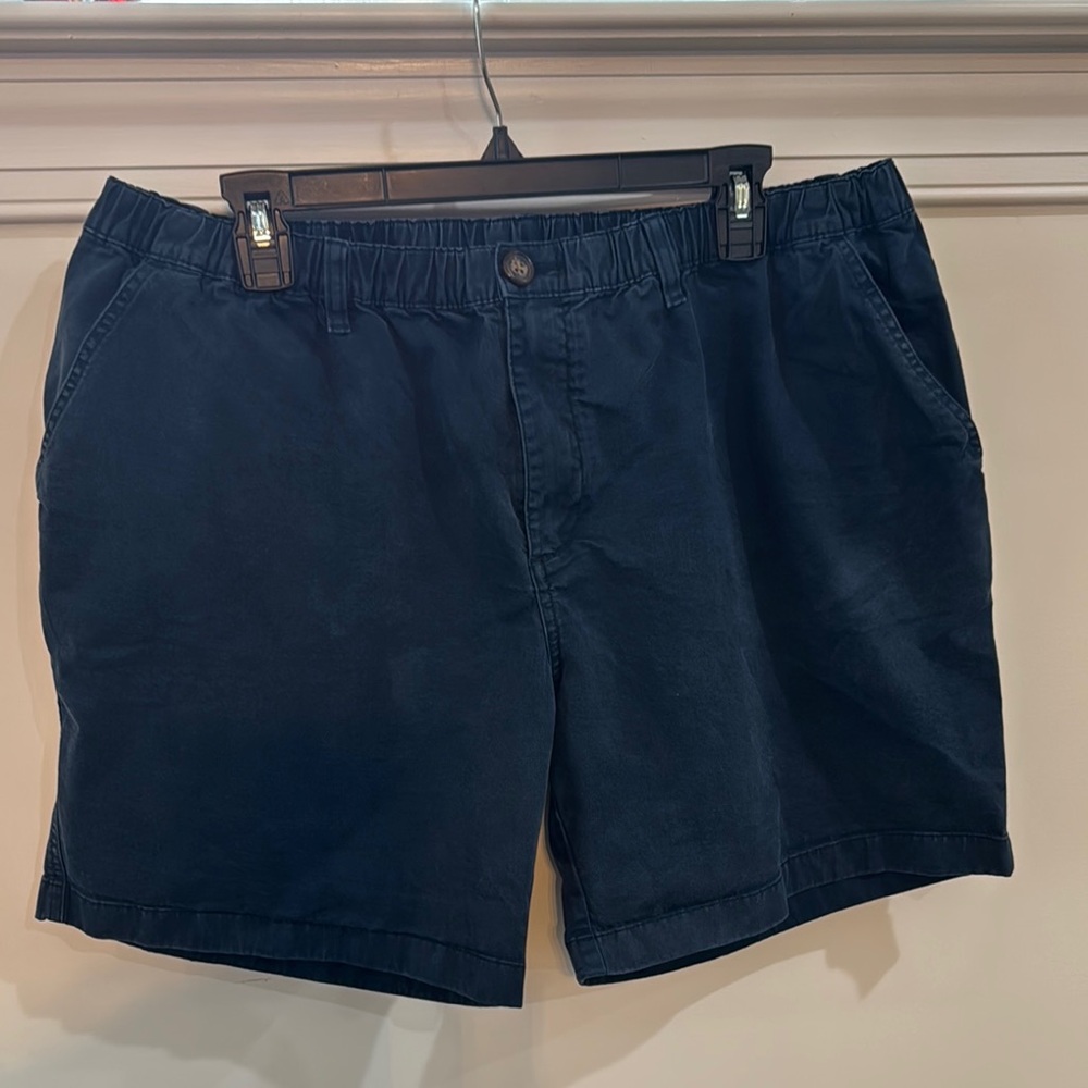 Chubbies Armadas Navy Blue Flat Front Shorts Classic Style